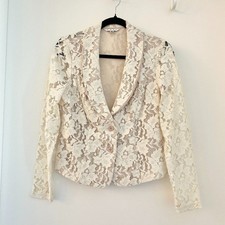 Cabi Single Breast Lace Lightweight Blazer Size 6