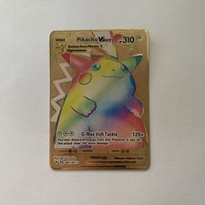 Gold Pikachu VMAX 044/185 Metal/Display Card-Pokemon