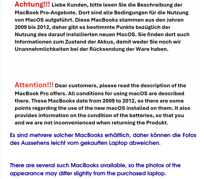 MacBook Pro 13 Zoll 2008 A1278,4Gb Ram/320Gb HDD, Ohne Ladegerät/Without charger - Bild 2 von 4