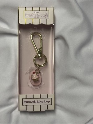Tarte Kindness Cafe Lip Charm & Key Chain Mini Cupcake - Maracuja Juicy Loop NIB