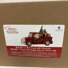 Jim Shore Rudolph Traditions in Red Pickup Truck 6010715 BRAND NEW DISCONTINUED
