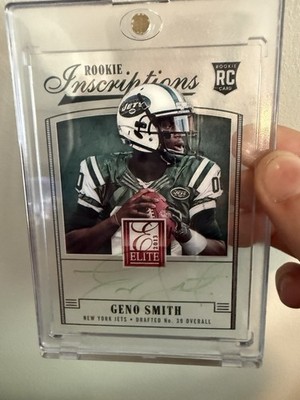2013 Panini Elite - Rookie Inscriptions Geno Smith #1 Green Ink (AU, RC)