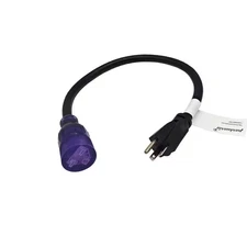 2 Ft. 12/3 20 Amp 250-Volt 3-Prong Indoor/Outdoor NEMA 6-20 Extension Cord with