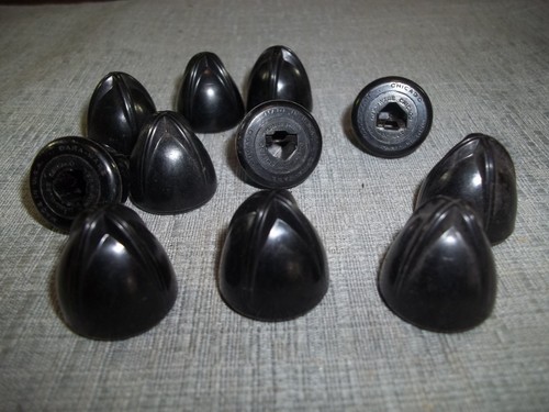 11 Vintage  Daka-ware Domed Radio Knob 7/8"