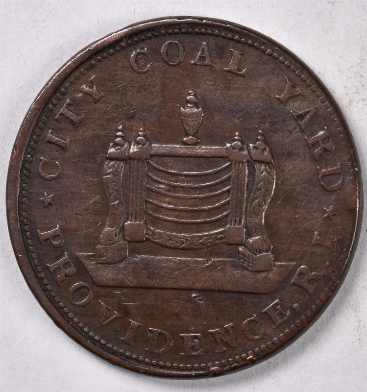 1833 Providence RI Ephraim A. Hathaway / Coal - Hard Times Token HT#428 