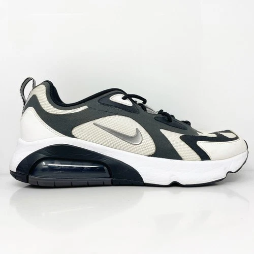 Nike Mens Air Max 200 CT1262-100 Gray Running Shoes Sneakers Size 10