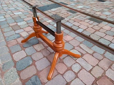 Tischgestell höhenverstellbar, Massivholz Fuß 88x55, Höhe 47-58cm sehr stabil; - Bild 1 von 4