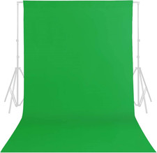 Green Screen Backdrop, 5 X 6.5Ft Greenscreen Background for Photoshoot, Small Fa