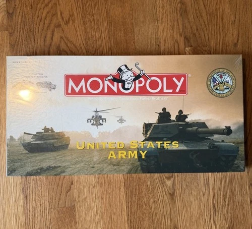 Vintage Monopoly United States Army Edition 2002 Hasbro Board Game Sealed