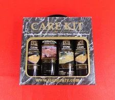 Stone Care Intl Granite Marble Stone Quartz Surface Cleaner Polisher Sealer Kit