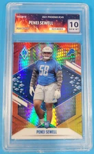 Penei Sewell 2021 Panini Phoenix Fire Burst #143 Rookie AiCard 10