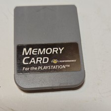 Sony PlayStation 1 Performance Memory Card Gray W3299 Controller Attachment