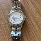 Vintage Seiko Quartz Mens Swiss Colony  Anniversary Watch Two Tone- Needs Batt