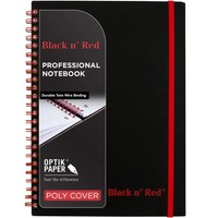 Black N Red Notebook Wirebound Polypropylene 90Gsm Ruled 140 Pages A5 Ref C67009