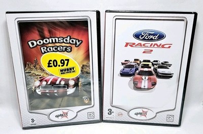 Doomsday Racers & FORD Racing 2 GRAB-IT Bundle - SEALED - PC CD-ROM 