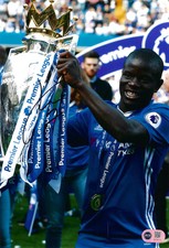 NGOLO KANTE SIGNED CHELSEA FC EPL WINNER 12x8 PHOTO (ACG CERT AG18111)