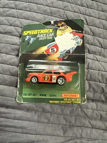 Speedtrack Race Car Slotted Matchbox BMW 3201 Vintage Stock 14-37-41
