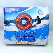 COMMOUDS Snow Tube, 47 Inch Large Inflatable Snow Sled with Handles, Double-Laye