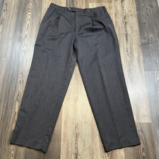 2 Pairs MEns Dress Pants 38x30 Pleated Slacks Corbin USA Made Career Lot