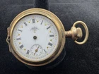 Antique 1896 Elgin Pocket Watch 18s 7j FOR PARTS REPAIR Fancy Scalloped Dial