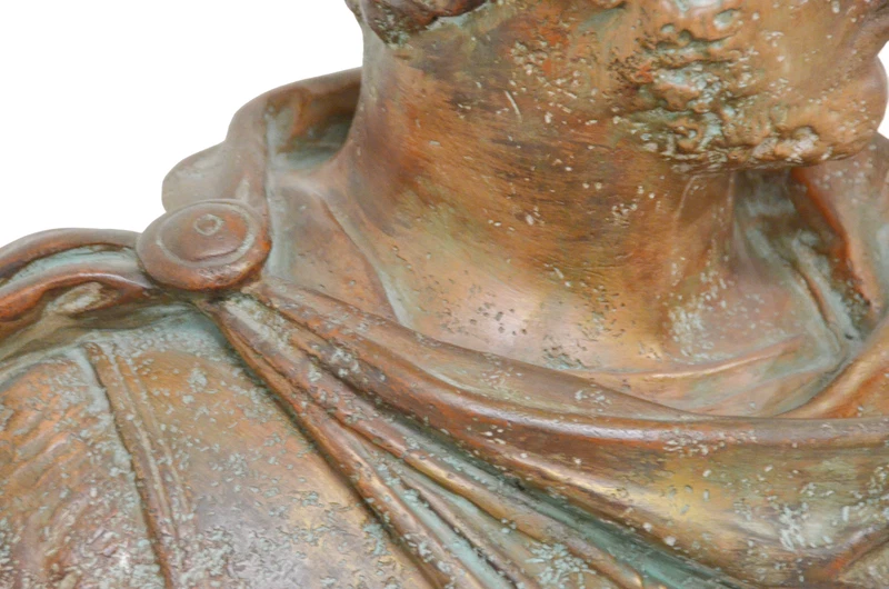 Busto Imperatore Statua Scultura Resina Soprammobile Arte Moderna, fotografia 3 di 6