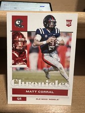 2022 Panini Chronicles Draft Picks Football Matt Corral Ole Miss Rookie Card #9