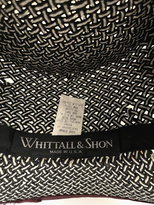 VINTAGE WHITTALL & SHON USA BLUE BOW 100% STRAW HAT CHURCH DERBY WEDDING 72242 Whittall & Shon Vintage Derby Straw Hat Blue Bow | eBay main image 4