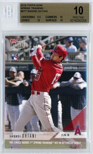 2018 TOPPS NOW MLB #ST7 SHOHEI OHTANI SPRING TRAINING RC - BGS PRISTINE 10