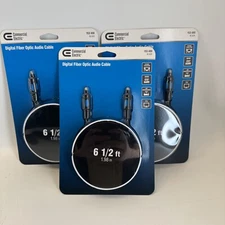 Digital Fiber Optical Cable Black 6-1/2' Commercial Electric 153480  Case Of 3