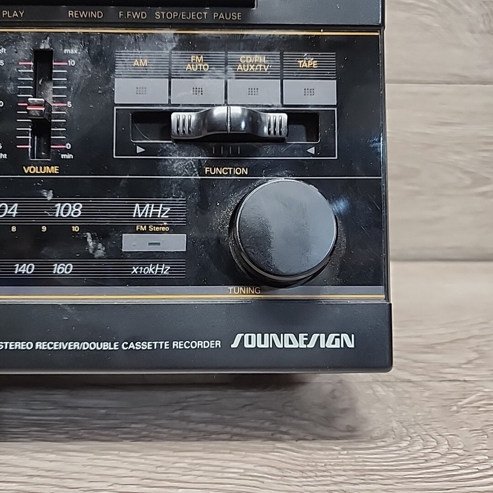 Vintage Soundesign Am-Fm Stereo Receiver Double Cassette Recorder ...