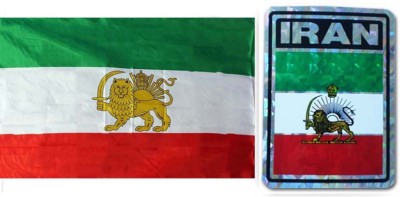  Wholesale Combo Set Iran Old Country 3x5 3 x5  Flag and 3''x4'' Decal