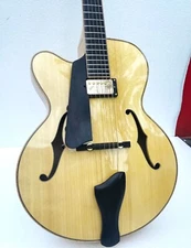 Musoo brand handcrafted acoustic Carved solid archtop jazz guitar Left-handed