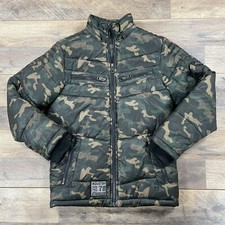 Diesel Coat Boys 10 Camouflage Camo Puffer Heavy Winter Jacket Long Sleeve