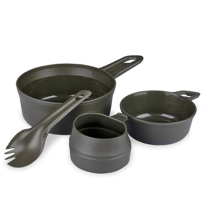 Brand Swedish Wildo adventurer Olive green camping kit bowls cup spork outdoor