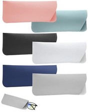 6 Pack Soft Eyeglass Cases ,Slim Reading Glasses Storage Pouch,Soft Leather