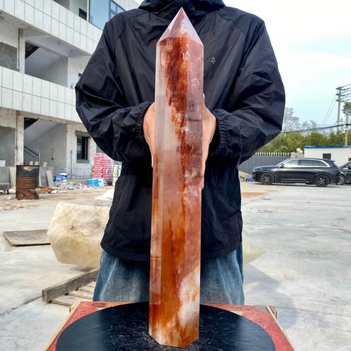17.1LB Large Natural Sunstone Red Glue Flower Crystal Obelisk Quartz Energy - 第 15/20 張圖片