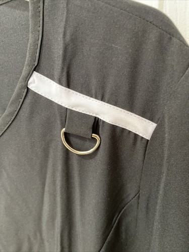 New York Laundry + MEDics Black W/ Trim And Zipper Scrub Top, XL NWT - Picture 5 of 13