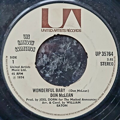 Don McLean - Wonderful Baby / Homeless Brothers - 1974 Ideal Jukebox 7''