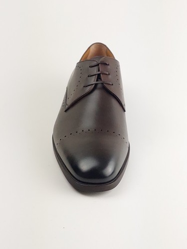 HUGO BOSS KENSINGTON DERBY DARK BROWN ITALIAN LEATHER SHOES UK 10.5 - Picture 2 of 13