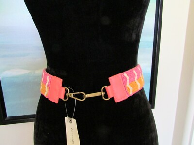 ANTHROPOLOGIE Pink Beaded Belt/Purse Strap Sz XL NWT | eBay display picture 2