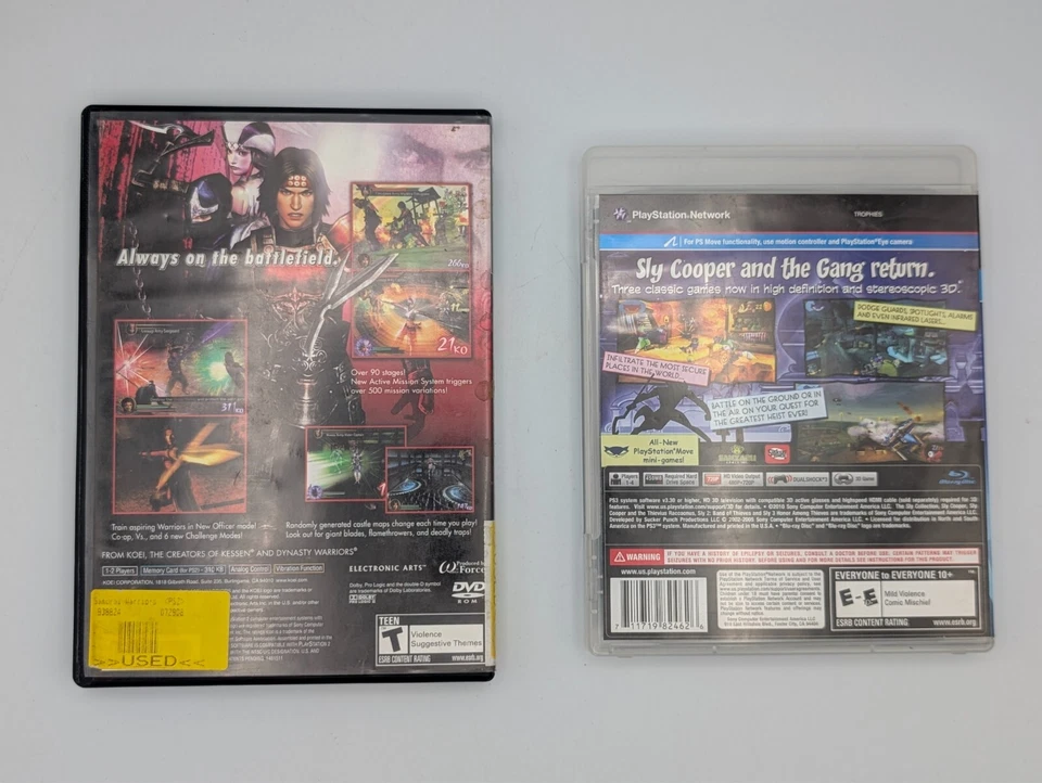 Lote de 2 Juegos PS2 y PS3 - PS2 Samurai Warriors - PS3 The Sly Collection Foto 2 de 4