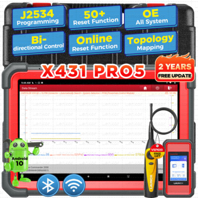 2025 LAUNCH X431 PRO 5 PAD V+ Car Diagnostic Scanner Tool Programming  Coding
