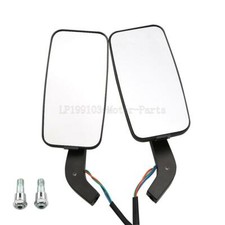Espejos retrovisores laterales cuadrados para motocicleta con indicador LED de luz de giro EE. UU.