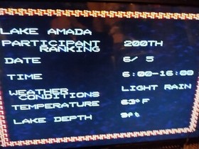 The Black Bass Nintendo NES Game Cartridge Fishing