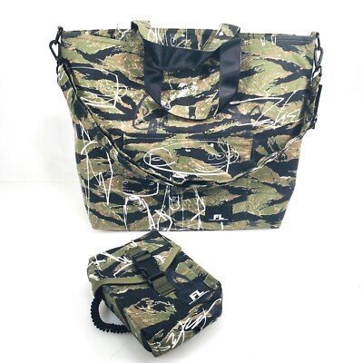 FUTURA 2000 LABORATORIES HELMET / TOTE BAG & POUCH TIGER STRIPE 