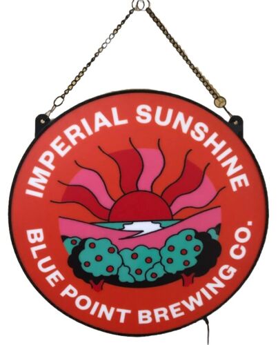 IMPERIAL SUNSHINE BLUE POINT BREWING COMPANY 21”LED BEER BAR SIGN MANCAVE LIGHT - Picture 2 of 7