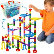 Image of Marble Mania 162 Piece Marble Run For Kids - Construction Toy For Boys or Girls