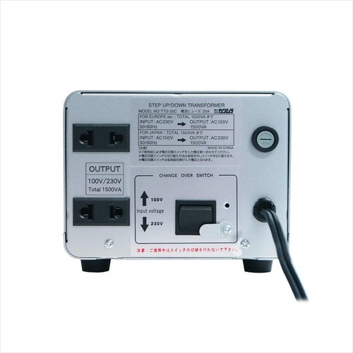 KASHIMURA NTI-20 Voltage Converter 100V/220-240V 1500W Transformer JAPAN NEW - Picture 9 of 11