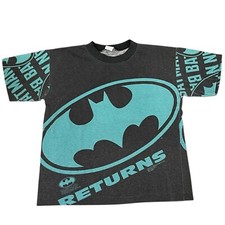 Vintage Batman Returns Movie AOP T-shirt Youth Kids 14/16 Made In USA 1992