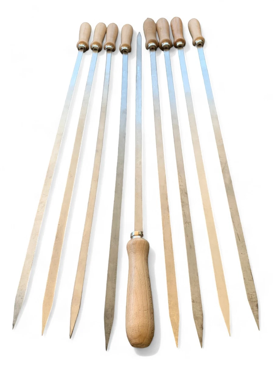 Spiedini Per Carne Inox Spiedini In Acciaio Inox Per Kebab E BBQ - 55 Cm Di Lunghezza, 2 Cm Larghezza, Lavabili In Lavastoviglie Spiedini Barbecue 55cm